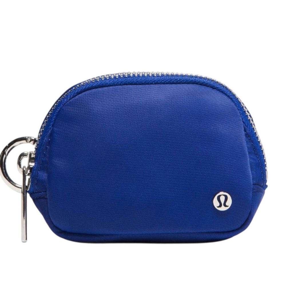 Lululemon Everywhere Belt Bag Nano Pouch Blue Keychain Zip Mini Bag Clip
